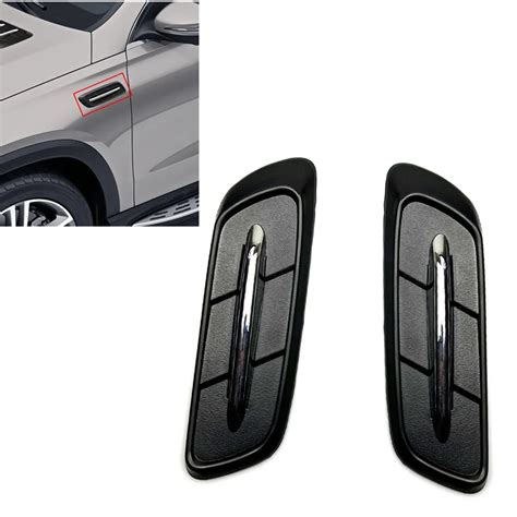 2PCS Front Engine Hood Bonnet Fender Side Air Outlet Vent Cover Trim