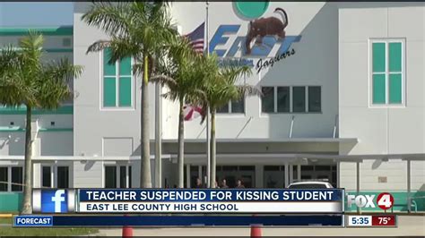 East Lee County High School Teacher Suspended For Kissing Student Youtube