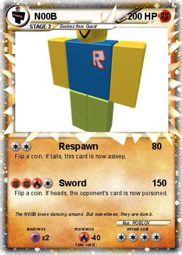 Roblox Noob Pokemon Card