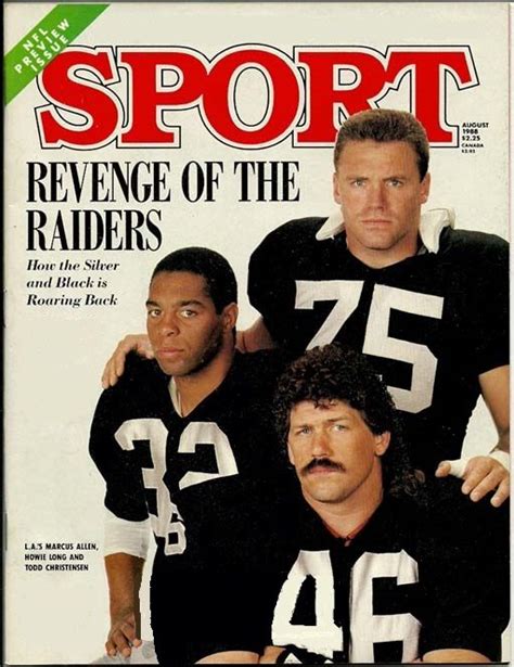 Los Angeles Raiders Era Sport Magazine Raiders Sports Magazine Covers