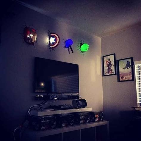 These 3d Superhero Night Lights Are Perfect For Any Marvel Lovers Bedroom