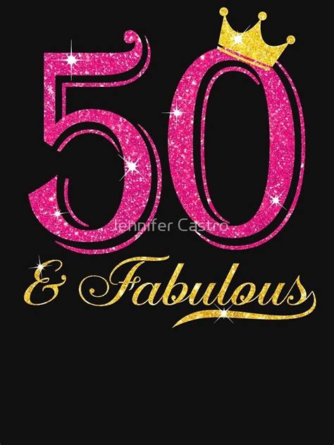 50 And Fabulous 50th Birthday Card In Gold Pink And Purple Glitter