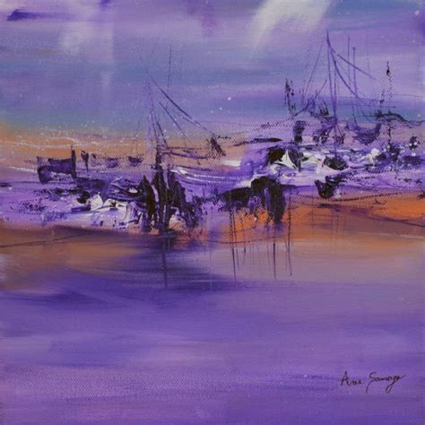 Tableau Abstrait Violet Mauve Sur Toile Peinture Abstraite Me Sauvage