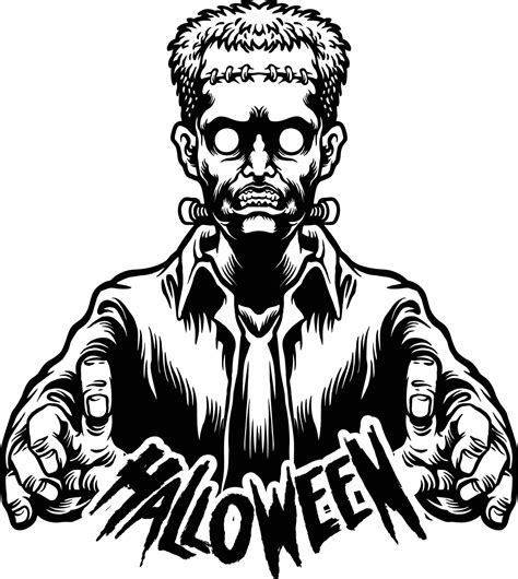 Halloween Zombie Scream Silhouette 12969472 Vector Art at Vecteezy