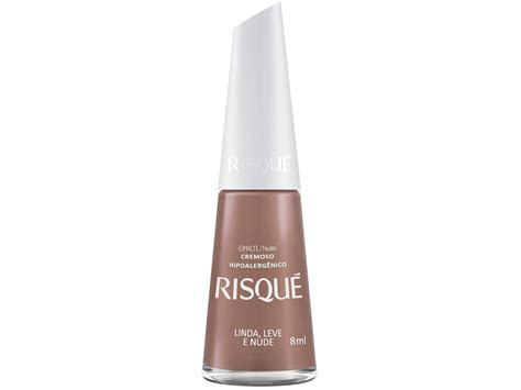 Esmalte Risqué Nude Cremoso Linda Leve e Nude