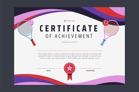 Badminton Certificate Template