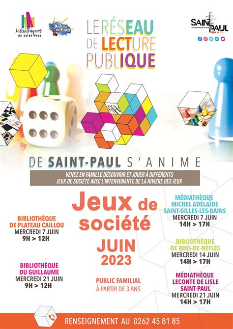 Le Réseau de Lecture Publique s anime en Juin Ville de Saint Paul