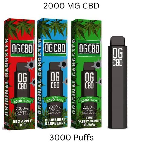 Og Cbd Disposable Vape 2000mg 3000 Puffs Diy E Liquids