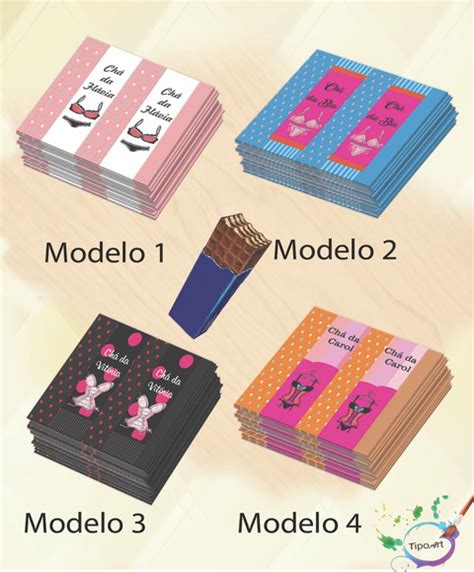 Rotulo De Chocolate chá De Lingerie Elo Produtos Especiais