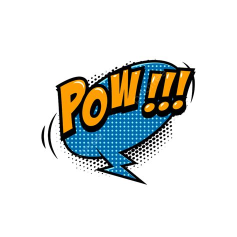 Pow Vector Png Images Pow Comic Style Phrase With Speech Bubble