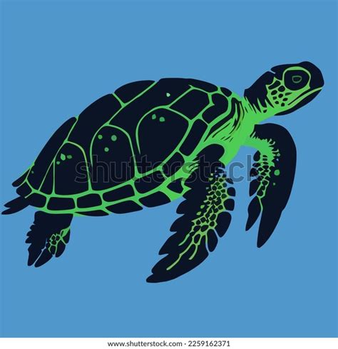 Vector Illustration Sea Turtle Stock Vector Royalty Free 2259162371