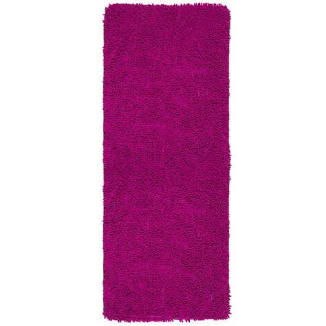 Lavish Home Memory Foam Shag Bath Mat 24 X 60 In Walmart