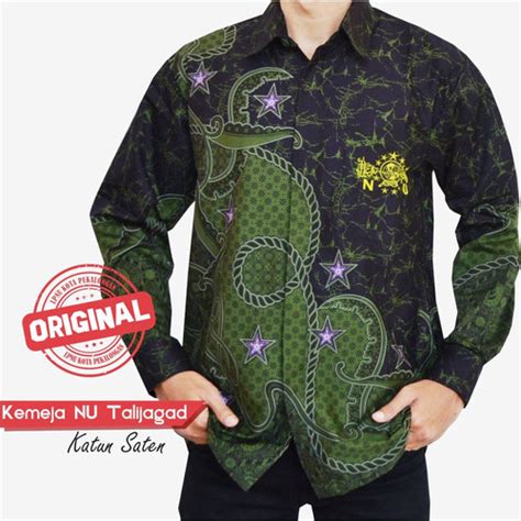 Jual Kemeja Batik Nu Motif Tali Jagad Kualitas Premium Saku Bordir Nu