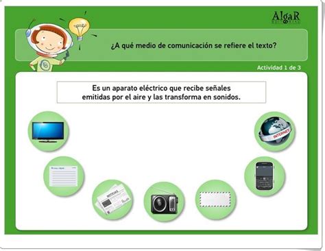 Medios de comunicación Juego de Ciencias Sociales de Primaria