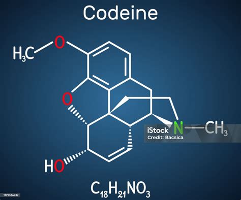 Codeine Opioid Analgesic Molecule It Is Used As A Central Analgesic Sedative Hypnotic