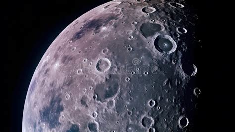 Full Moon In The Space Neural Network Ai Generated Stock Photo Image