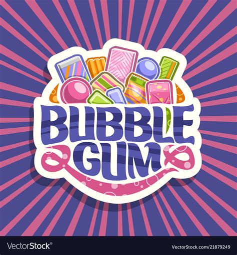 Logo for bubble gum Royalty Free Vector Image - VectorStock