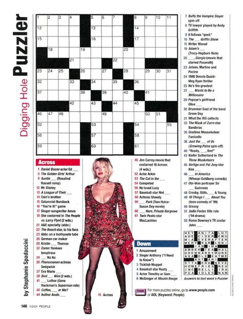 People Magazine Crossword Puzzles Printable