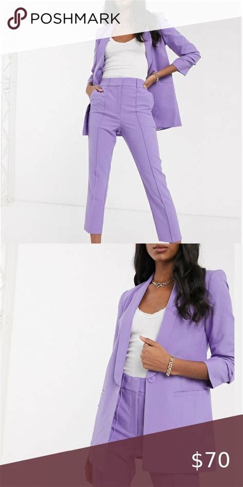 Asos Lilac Suit Cigarette Trousers Lilac Purple Suit Shop Plus