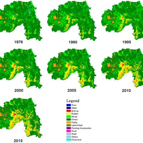 Land Use Maps From 1976 To 2015 Download Scientific Diagram