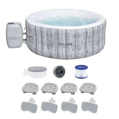 Bestway SaluSpa Fiji Hot Tub W Set Of Spa Seat Pack Headrest Pillows Gray Piece Kroger