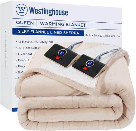 Amazon Westinghouse Heated Blanket Queen Size Soft Flannel To