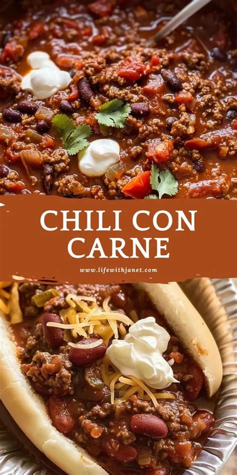 Chili Con Carne Recipe In 2024 Best Chili Recipe Ground Beef Chili