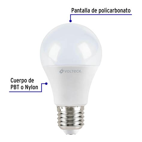 Ficha Tecnica Pack de 4 lámparas de LED A19 9 W luz cálida Volteck