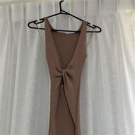 First Muse Dress Nude Size 6 Reversible Depop