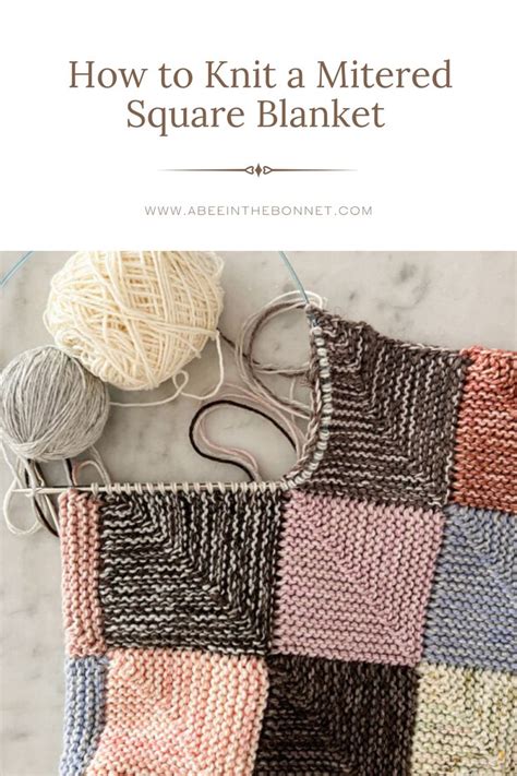 How To Knit A Mitered Square Blanket Free Tutorial A Bee In The