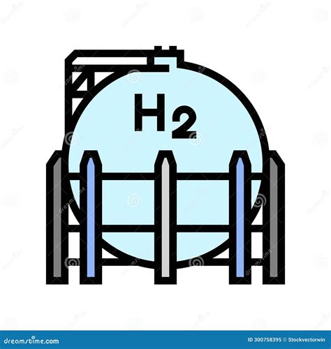 H2 Hydrogen And Gas Tanks Stock Illustration 252422620