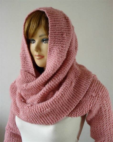 Free Knitting Pattern Hooded Scarf