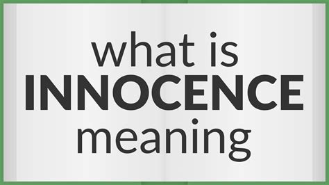 Innocence Meaning Of Innocence Youtube