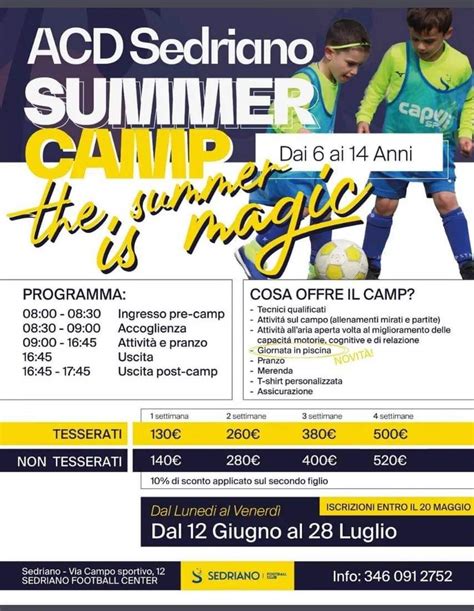 CAMP ESTIVI 2023 A SEDRIANO Comune Di Sedriano