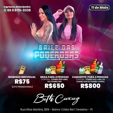 Baile das Poderosas na Beth Cuscuz terá Japa Cantora e Elisa Sanches