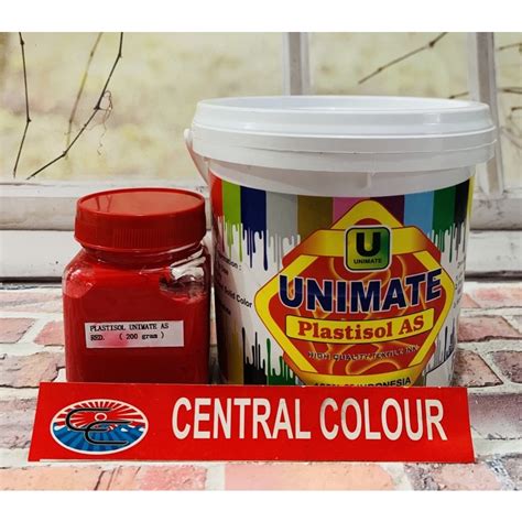 Jual Cat Plastisol Unimate As Red Merah Gr Shopee Indonesia