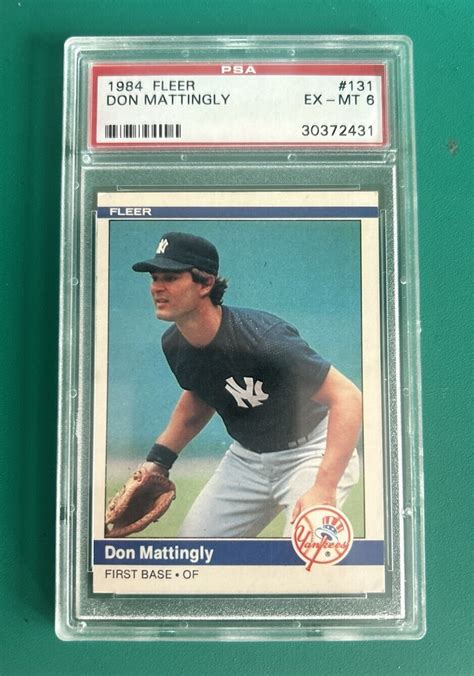 1984 Fleer Don Mattingly 131 RC Rookie PSA EX MT 6 30372431 New