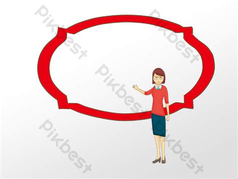teacher's day female teacher border illustration | PSD PNG Images Free ...