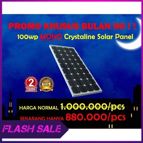 Jual Solar Cell Panel Surya Mono Solar Panel 100 Wp Watt Peak PROMO