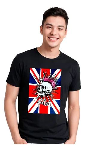 Camiseta Masculina Banda Punk Rock Sex Pistols Bandeira Parcelamento Sem Juros