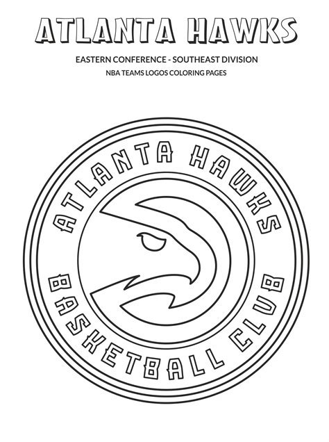 Printable Atlanta Hawks Coloring Pages