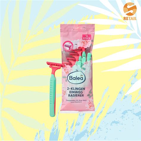 Dao cạo Balea lưỡi kép dành cho Nữ Dùng cạo lông body Bikini đầu xoay linh hoạt của Đức