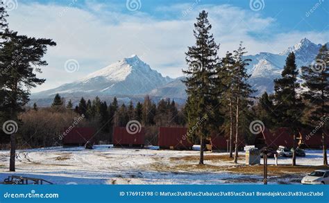 High Tatras in the Winter. Cottage Area Stock Photo - Image of ...