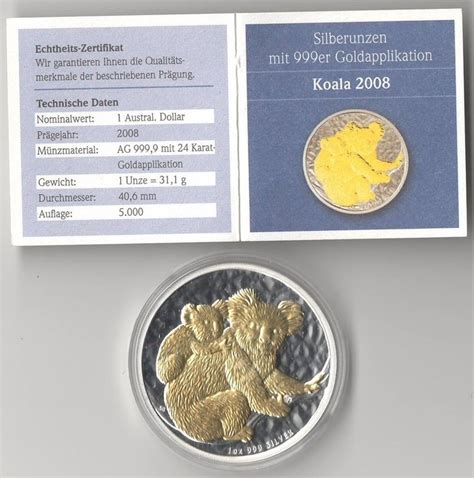 Australia Dollar Australian Koala K Gold Gilded Catawiki