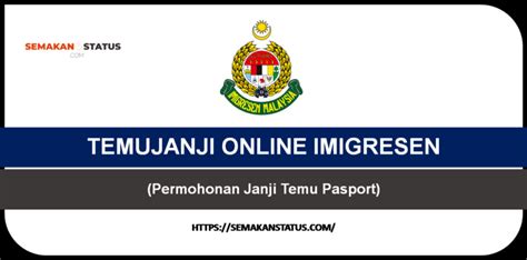 TEMUJANJI ONLINE IMIGRESEN STO IMI 2024 Permohonan Janji Temu Pasport