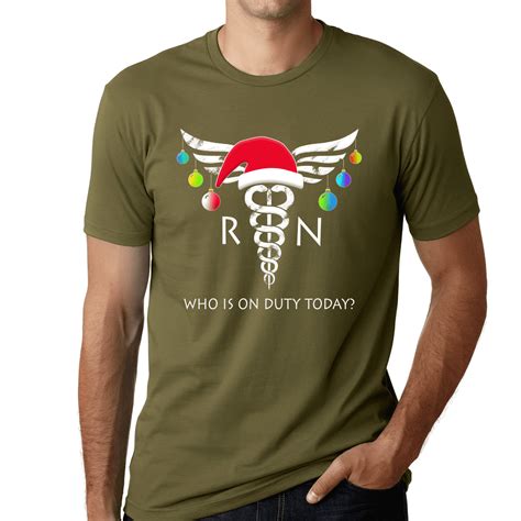 Fire Fit Designs - Christmas Nurse Shirt for Men - RN Christmas Shirts ...