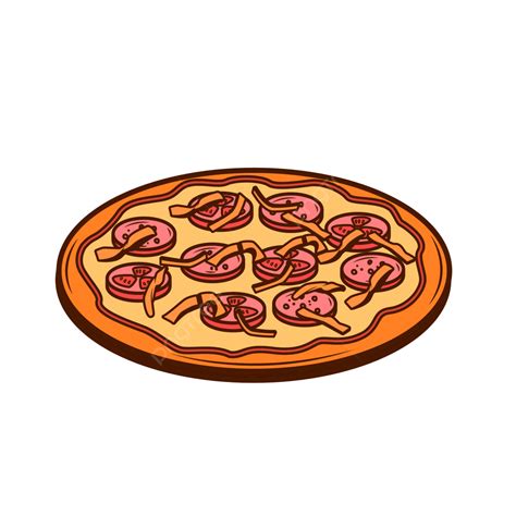 Hand Drawn Pizza Vector Art Png Hand Drawn Vector Pizza Material