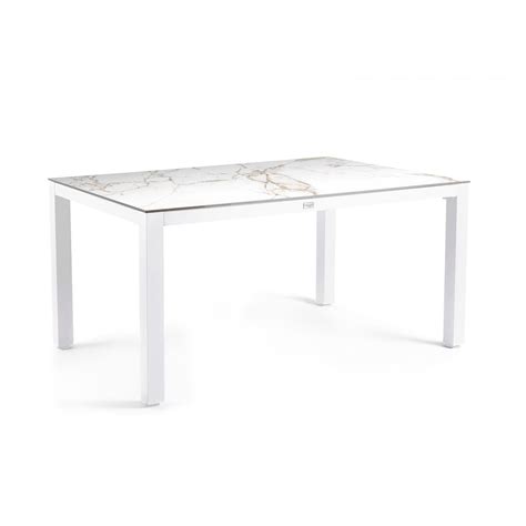 Briga Dining Table Dekton Entzo X Cm Creme White Tierra Outdoor