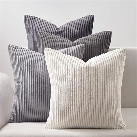 Amazon Topfinel Neutral Grey Decorative Throw Pillow Covers 18x18