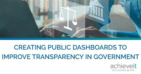 Improve Government Transparency Through Public Dashboards